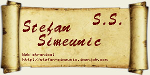 Stefan Simeunić vizit kartica